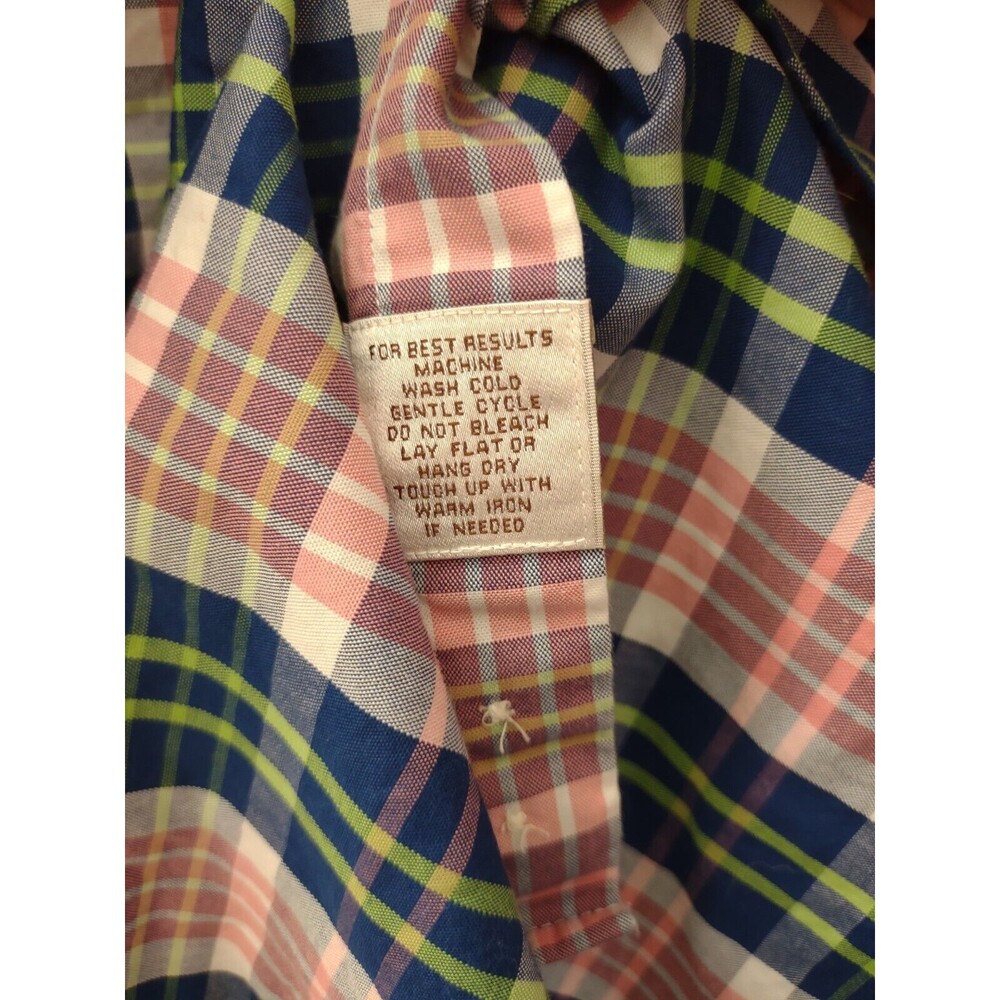 Peter Millar Shirt Mens XL Short Sleeve Button Adult Casual Golf Plaid Pocket - Picture 5 of 8